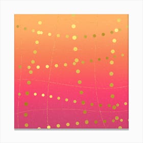 Abstract Gold Dots Background Canvas Print