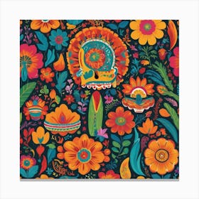 Default Mexican Colors Art Print 3 Canvas Print