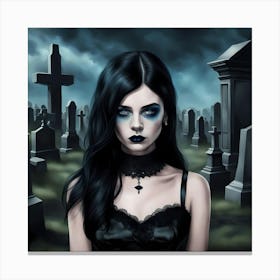 Gothic temptress of the night  Canvas Print