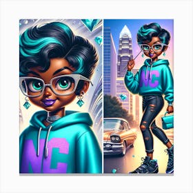 Vibrant Charlotte girl Canvas Print