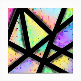 Abstract Rainbow Confetti Canvas Print