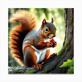 Squirrel In The Forest 371 Canvas Print