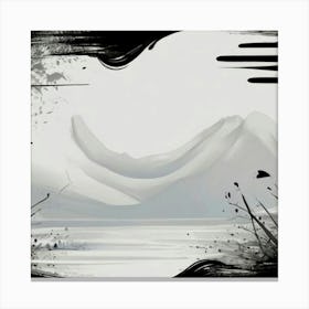 Black And White Painting Canvas Print