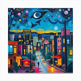 Night In The City Canvas Print