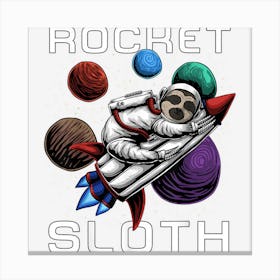 Rocket Sloth Rocket Astronomy Canvas Print