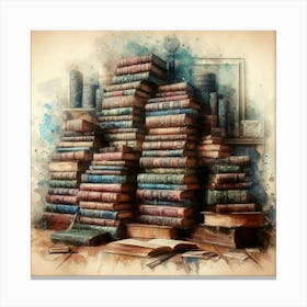 Stack Of Books 1 Canvas Print