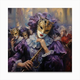 Masks Of Venice 1 Canvas Print