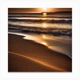 Sunset On The Beach 804 Canvas Print