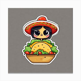 Taco Girl Canvas Print