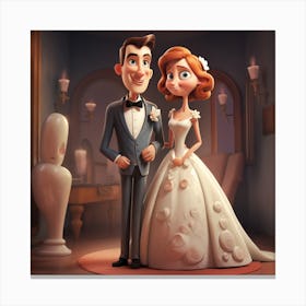 Bride And Groom Canvas Print