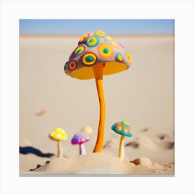 Mushroom In The Sand Canvas Print