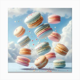 Macarons In The Air Canvas Print