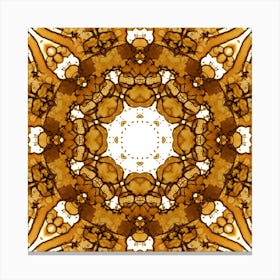 Abstract Coffee Mandala 5 Canvas Print