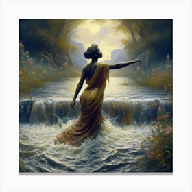 Woman In The Water 9 Canvas Print