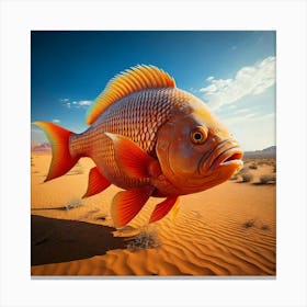 Firefly Surreal Desert With Elephant Sized Goldfish 23387 Canvas Print