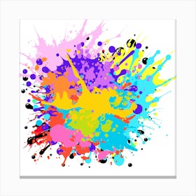 Colorful Paint Splatter 1 Canvas Print