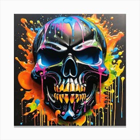 Colorful Skull Painting Canvas Print