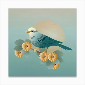 Bird On A Branch Canvas Print