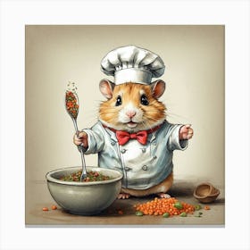 Chef Hamster 21 Canvas Print