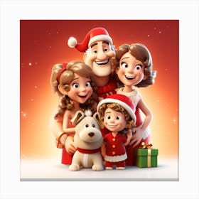 Santa'S Family Canvas Print