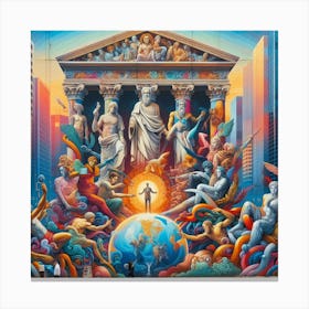 Gods And Angels Canvas Print