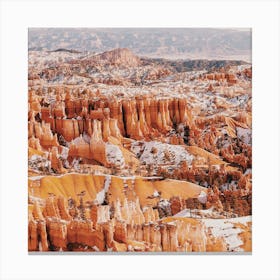Red Rock Desert Winter Canvas Print