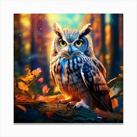 Firefly Magical Owl Perched In Dreamlike Tranquil Setting 49824 (2) Canvas Print