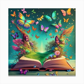 Butterfly Book Canvas Print