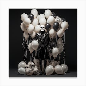 Skeleton birthday Canvas Print