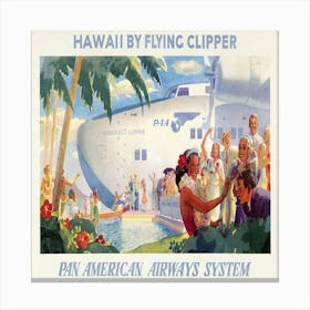 Hawaii By Flying Clipper 1 Canvas Print