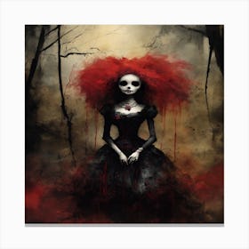 Skeleton Girl Canvas Print