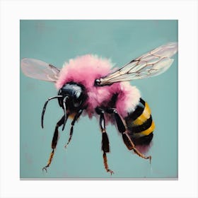 Pink Bee Canvas Print