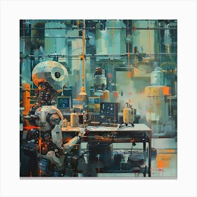 A Workflow Automation Oil Painting Illustration 1718669324 2 Canvas Print