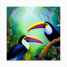 Toucan's Chromatic Symphony Canvas Print