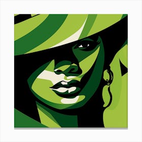 Green Hat 2 Canvas Print