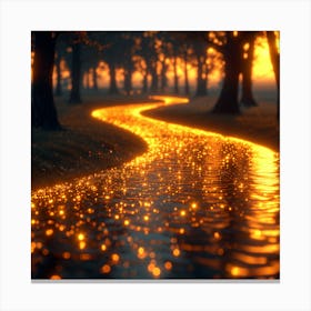Firefly In The Water Canvas Print