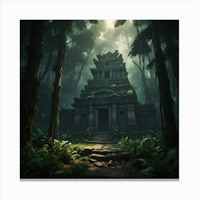 Mysterious Ancient Temple Hidden 1 Canvas Print