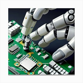 Robotic Hand Canvas Print