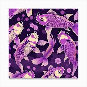 Purple Koi Fish Canvas Print