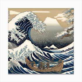 The Great Wave Off Kanagawa Image Canvas Print