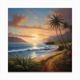 Hawaiian Sunset 4 Canvas Print