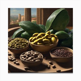Olives And Nuts Canvas Print