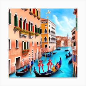 Venice Gondolas 14 Canvas Print