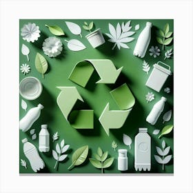 Paper Recycling Symbol Canvas Print