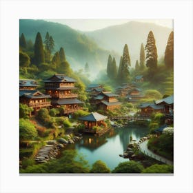 Japanese Village Canvas Print