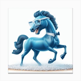 Blue Horse Canvas Print