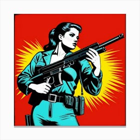 Best woman's gun Canvas Print