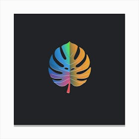 Rainbow Leaf Logo Canvas Print