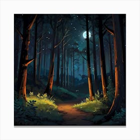 Nocturnal Forest Canvas Print