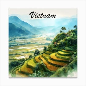 Vietnam Rice Terraces Canvas Print